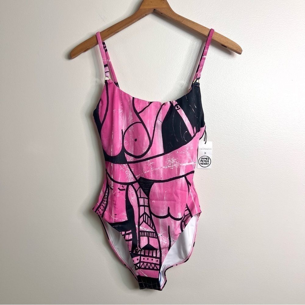 Swiminista x James Peter Henry Beach Activities Abstract One Piece Swimsuit